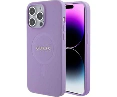 Dėklas GUESS GUHMP15XPSAHMCU IPHONE 15 PRO MAX 6.7 "PURPLE/PURPLE HARDCASE SAFFIANO MAGSAFE