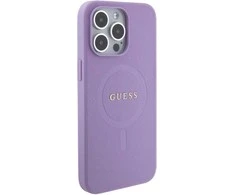 Dėklas GUESS GUHMP15XPSAHMCU IPHONE 15 PRO MAX 6.7 "PURPLE/PURPLE HARDCASE SAFFIANO MAGSAFE