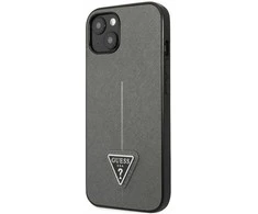 Dėklas GUESS GUHCP13SPSATLG IPHONE 13 MINI 5.4 "Sidabrinis/Sidabrinis HARDCASE SAFFIANOTRIANGLE LOGO