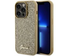 Apple iPhone 15 Pro Guess dėklas Disco Metal Script (GUHCP15LPMSDGSD) aukso spalvos