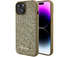 Dėklas GUESS GUHCP15SPMSDGSD IPHONE 15/14/13 6.1 "ZOTY / GOLD HARDCASE DISCO METAL SCRIPT