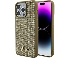 GUESS GUHCP15XPMSDGSD IPHONE 15 PRO MAX 6.7" AUKSINIS/AUKSINIS KIETAS DĖKLAS DISCO METAL SCRIPT