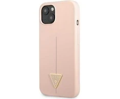 Apple iPhone 13 Guess dėklas Silicone Triangle (GUHCP13MSLTGP) rožinės spalvos