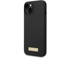 Dėklas GUESS GUHMP14MSBPLK IPHONE 14 PLUS / 15 PLUS 6.7 "Juodas / Juodas HARD CASE SILICONE PLATE MAGSAFE LOGO