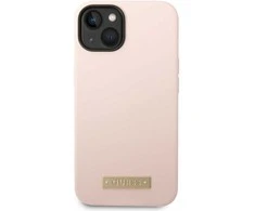 Dėklas GUESS GUHMP14MSBPLP IPHONE 14 PLUS / 15 PLUS 6.7 "Rožinis / Rožinis HARD CASE SILICONE PLATE MAGSAFE LOGO