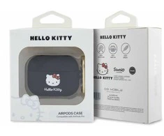 Hello Kitty HKAP3DKHSK AirPods Pro Dėklas juodos spalvos Silicone 3D Kitty Head