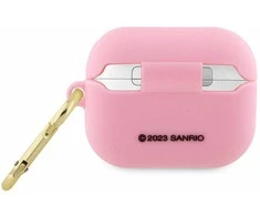 Apple AirPods Pro 1 Hello Kitty Silicone 3D Kitty Head (HKAP3DKHSP) dėklas ausinėms rožinės spalvos