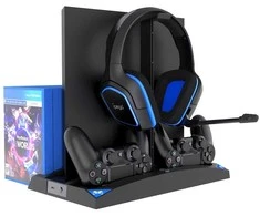 Daugiafunkcis stovas iPega PG-P4009 skirtas PS4 ir priedams - juodas