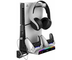 „iPega P5S011“ sieninis laikiklis, skirtas PS5 / PS5 Slim / PS5 Pro su dvigubu įkroviklio doku, skirtu PS5 valdikliui (pažeidimų paketas) (Pažeista pakuotė)