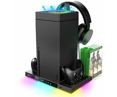 iPega XBX024S daugiafunkcis įkrovimo RGB stovas su aušinimu, skirtas Xbox