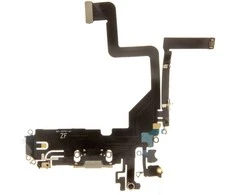 Dėklas iPhone 14 Pro Flex kabelis su įkrovimo jungtimi Sidabrinis