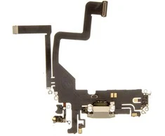 Dėklas iPhone 14 Pro Flex kabelis su įkrovimo jungtimi Sidabrinis