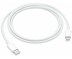 iPhone kabelis Lightning/USB-C, baltos spalvos