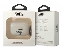 Karl Lagerfeld dėklas, skirtas Airpods Pro KLAPHNKCTGT permatomas ne Gliter Karl-Choupette