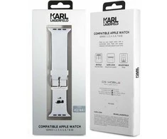 Apyrankė Apple Watch 4 / 5 / 6 / 7 / 8 / SE / Ultra (42 / 44 / 45 / 49 MM) Karl Lagerfeld 3D Rubber Choupette Head (KLAWLSLCNH) baltos spalvos
