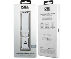 Apyrankė Apple Watch 4 / 5 / 6 / 7 / 8 / SE (38 / 40 / 41 MM) Karl Lagerfeld 3D Rubber Choupette Head (KLAWMSLCNH) baltos spalvos
