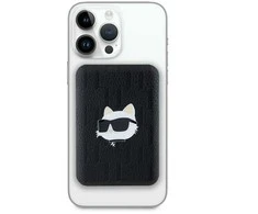 Karl Lagerfeld Powerbank indukcinis KLPB5FPGKSCHHK 16W 5000mAh juodos spalvos Choupette Head Pin MagSafe