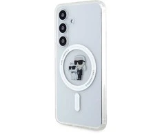 Samsung Galaxy S24 Karl Lagerfeld Dėklas IML Karl&Choupette MagSafe (KLHMS24SHGKCNOT) skaidrus