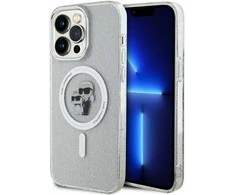 Apple iPhone 15 Pro Max Karl Lagerfeld dėklas Karl&Choupette Glitter MagSafe (KLHMP15XHGKCNOT) skaidrus
