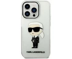Karl Lagerfeld KLHCP14LHNIKTCT Apple iPhone 14 Pro 6,1″ skaidrus kietas dėklas Ikonik Karl Lagerfeld