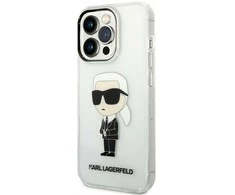 Apple iPhone 14 Pro Max Karl Lagerfeld dėklas Ikonik Karl Lagerfeld (KLHCP14XHNIKTCT) skaidrus