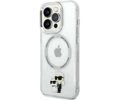 Apple iPhone 14 Pro Max Karl Lagerfeld dėklas IML NFT Karl&amp;Choupette Magsafe (KLHMP14XHNKCIT) skaidrus