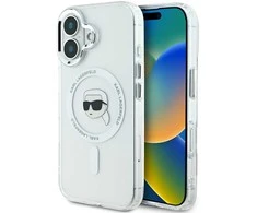 Karl Lagerfeld IML Metal Karl Head MagSafe Apple iPhone 16 - dėklas telefonui baltos spalvos