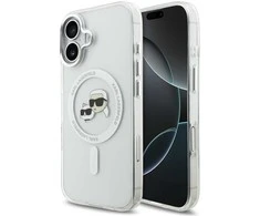 Karl Lagerfeld IML K&CH Heads Metal Frame MagSafe dėklas skirtas Apple iPhone 17 skaidrus