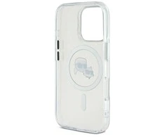 Karl Lagerfeld IML K&CH Heads Metal Frame MagSafe Apple iPhone 16 Pro Max dėklas telefonui skaidrus