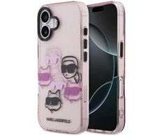 Karl Lagerfeld IML Multi K&CH Heads dėklas skirtas Apple iPhone 17 Rožinė