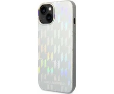 Dėklas Karl Lagerfeld KLHCP14MLGMMSV3 iPhone 14 Plus 6,7" hardcase sidabrinė/sidabrinis Monogram Iridescent