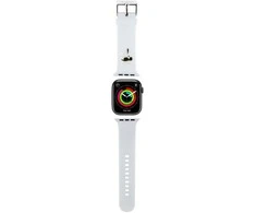 Apyrankė Apple Watch 4 / 5 / 6 / 7 / 8 / SE (38 / 40 / 41 MM) Karl Lagerfeld 3D Rubber Karl Head (KLAWMSLKNH) baltos spalvos
