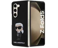 Dėklas Karl Lagerfeld KLHCZFD5SNIKBCK WITH FOLD5 HARDCASE Juodas/Juodas SILICONE ICONIK