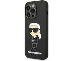 Karl Lagerfeld KLHCP14LSNIKBCK Apple iPhone 14 Pro 6,1″ kietas dėklas juodos spalvos Silicone Ikonik
