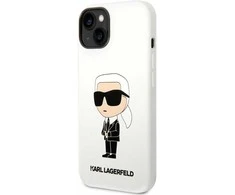 Dėklas Karl Lagerfeld KLHCP14MSNIKBCH IPHONE 14 PLUS / 15 PLUS 6.7 "HARDCASE Baltas / Baltas SILICONE IKONIK