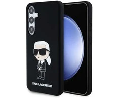 Samsung Galaxy S24 Karl Lagerfeld silikoninis dėklas Ikonik (KLHCS24SSNIKBCK) juodos spalvos