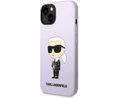Karl Lagerfeld KLHCP14MSNIKBCP iPhone 14 Plus 6,7" kietas dėklas, rožinis / rožinis silikoninis ikonas