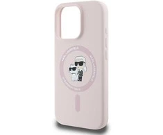 Karl Lagerfeld KLHMP16XSCMKCRHP Apple iPhone 16 Pro Max 6.9" rožinis kietasis silikoninis dėklas Karl&amp;Choupette H