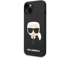 Dėklas Karl Lagerfeld KLHCP14MSLKHBK IPHONE 14 PLUS / 15 PLUS 6.7 "HARDCASE JUODA / Juodas SILICONE KARL`S HEAD