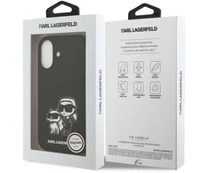 Karl Lagerfeld Liquid Silicone K&CH Sketch MagSafe dėklas skirtas Apple iPhone 17 juodos spalvos