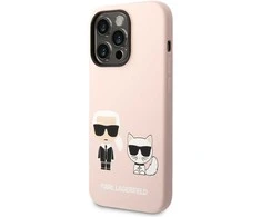 Apple iPhone 14 Pro Max Karl Lagerfeld dėklas silikoninis Karl &amp; Choupette Magsafe (KLHMP14XSSKCI) light rožinės spalvos