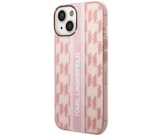 Dėklas Karl Lagerfeld KLHCP14MHKLSPCP IPHONE 14 PLUS / 15 PLUS 6.7 "HARDCASE Rožinis / Rožinis MONO VERTICAL STRIPE