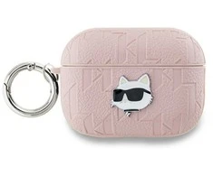 Karl Lagerfeld Monogram Choupette Head AirPods Pro 2 - dėklas ausinėms rožinės spalvos