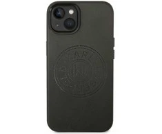 Karl Lagerfeld KLHCP14MFWHK Apple iPhone 14 Plus 6,7" dėklas telefonui juodos spalvos Leather Perforated Logo