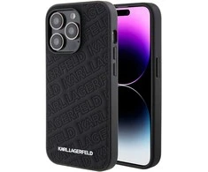 Dėklas Karl Lagerfeld KLHCP15LPQKPMK IPHONE 15 PRO 6.1 "Juodas/Juodas HARDCASE QUILTED K PATTERN