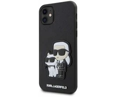 Karl Lagerfeld KLHCN61SANKCPK Apple iPhone 11 / Xr 6.1" dėklas telefonui juodos spalvos Saffiano Karl &amp; Choupette