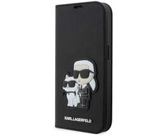 Dėklas Karl Lagerfeld KLBKP14LSANKCPK IPHONE 14 PRO 6.1 "BOOKCASE Juodas/Juodas SAFFIANO KARL &amp; CHOUPETTE