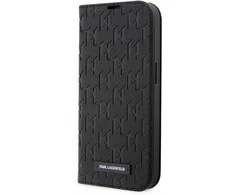 Dėklas Karl Lagerfeld KLBKP14LSAKLPK IPHONE 14 PRO 6.1 "BOOKCASE Juodas/Juodas SAFFIANO MONOGRAM