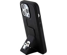 Dėklas Karl Lagerfeld KLHCP15LGSAKCPK IPHONE 15 PRO 6.1 "Juodas/Juodas HARDCASE GRIPSTAND SAFFIANO KARL &amp; CHUPETTE PINS