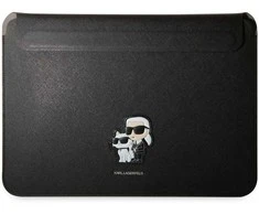 Nešiojamo kompiuterio krepšys 14″ Karl Lagerfeld Saffiano Karl&Choupette (KLCS14SAKCPMK) juodos spalvos